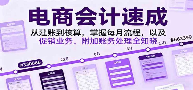 電商會計速成,從建賬到核算,掌握每月流程,以及促銷業務、附加賬務處理全知曉 - 嚴選資源大全 - 嚴選資源大全