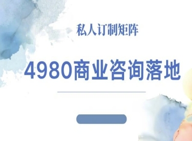 4980商業咨詢師落地課程-ip運營高客單教程 - 嚴選資源大全