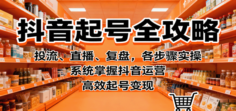抖音起號全攻略,投流、直播、復盤,各步驟實操,系統掌握抖音運營,高效起號變現 - 嚴選資源大全 - 嚴選資源大全