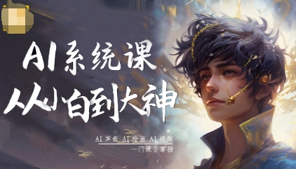 AI系統課程，從小白到大神系統學AI，AI聲音-AI繪畫-AI視頻一門課全掌握 - 嚴選資源大全