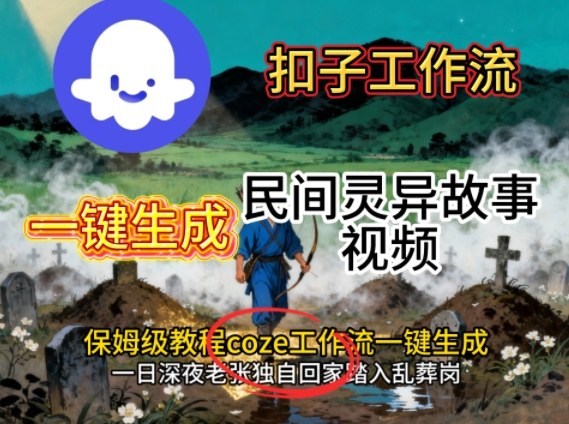 Coze扣子工作流一鍵生成民間靈異故事視頻,保姆級教程搭建教學 - 嚴選資源大全