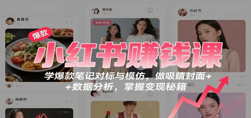 小紅書賺錢課：學(xué)爆款筆記對標(biāo)與模仿，做吸睛封面 + 數(shù)據(jù)分析，掌握變現(xiàn)秘籍 - 嚴(yán)選資源大全 - 嚴(yán)選資源大全