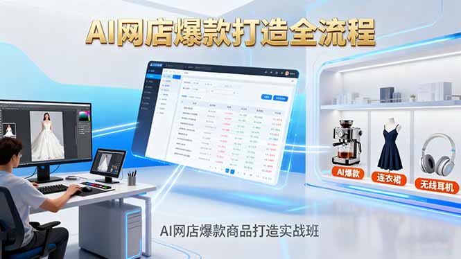 AI網店爆款商品打造實戰班：AI技術實現商品圖智能處理，快速搭建AI網店 - 嚴選資源大全