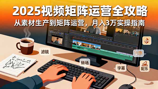 2025短視頻矩陣運(yùn)營(yíng)全攻略：從素材生產(chǎn)到矩陣運(yùn)營(yíng)，月入3萬(wàn)實(shí)操指南 - 嚴(yán)選資源大全