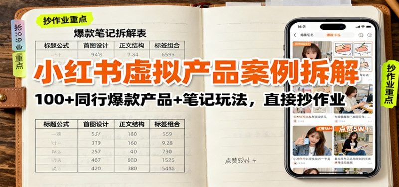 小紅書虛擬產品案例拆解：100+同行爆款產品+筆記玩法，直接抄作業 - 嚴選資源大全 - 嚴選資源大全