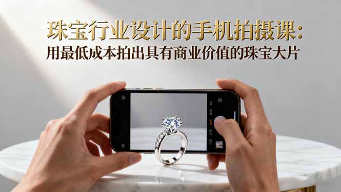 珠寶行業設計的手機拍攝課：用最低成本拍出具有商業價值的珠寶大片！ - 嚴選資源大全