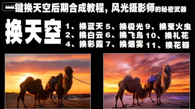 一鍵換天空后期合成教程,風光攝影師的秘密武器 - 嚴選資源大全