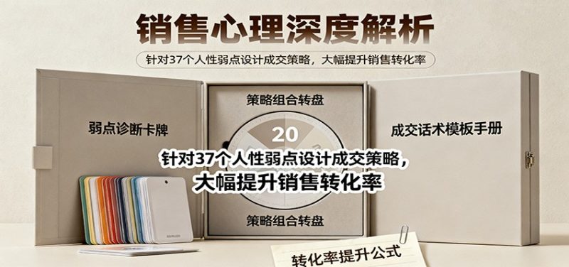 銷售心理深度解析：針對37個人性弱點設計成交策略，大幅提升銷售轉化率！ - 嚴選資源大全 - 嚴選資源大全