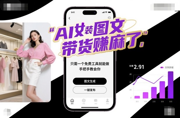 AI女裝圖文帶貨賺麻了，只需一個(gè)免費(fèi)工具就能做，手把手教會(huì)你！ - 嚴(yán)選資源大全