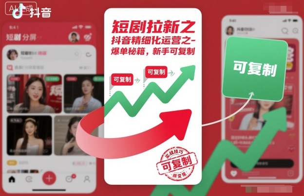短劇拉新之抖音精細化運營之爆單秘籍，新手可復制 - 嚴選資源大全