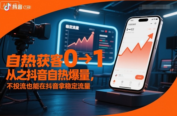 自熱獲客從0到1之抖音自熱爆量，不投流也能在抖音拿穩定流量 - 嚴選資源大全