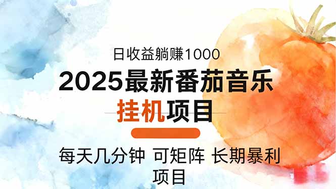 2025年最新番茄音樂人掛機項目，每天幾分鐘，月入1000＋，可矩陣，一臺… - 嚴選資源大全