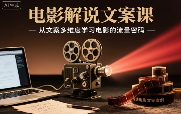 電影解說文案課,從文案多維度學習電影的流量密碼 - 嚴選資源大全