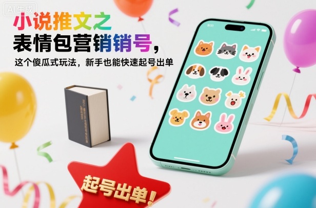 小說推文之表情包營銷號，這個傻瓜式玩法，新手也能快速起號出單 - 嚴(yán)選資源大全