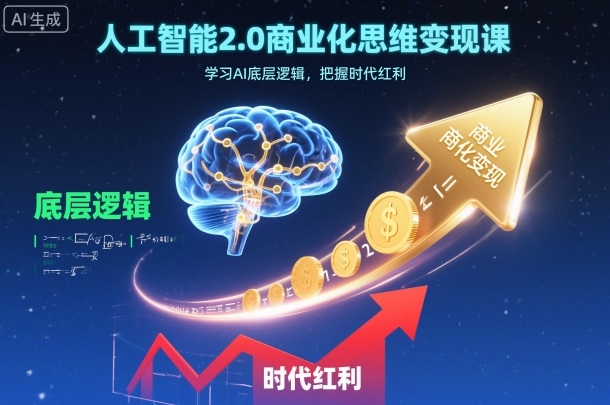 人工智能2.0商業化思維變現課，學習AI底層邏輯，把握時代紅利 - 嚴選資源大全