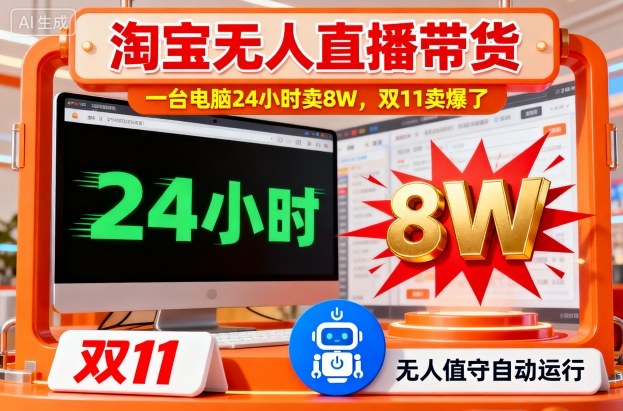 淘寶無人直播帶貨，一臺電腦214小時賣8W，雙11賣爆了【揭秘】 - 嚴選資源大全