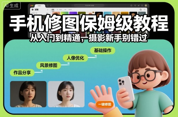 手機(jī)修圖保姆級(jí)教程,從入門(mén)到精通,攝影新手別錯(cuò)過(guò) - 嚴(yán)選資源大全