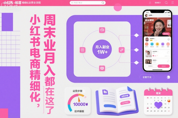 小紅書電商精細化運營全流程，周末副業月入1W+，全套方法都在這了 - 嚴選資源大全