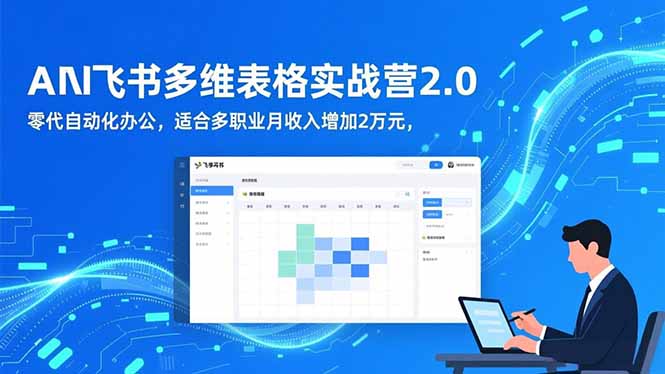 AI+飛書多維表格實(shí)戰(zhàn)營2.0:零代碼自動(dòng)化辦公,適合多職業(yè)月收入增加2萬元 - 嚴(yán)選資源大全