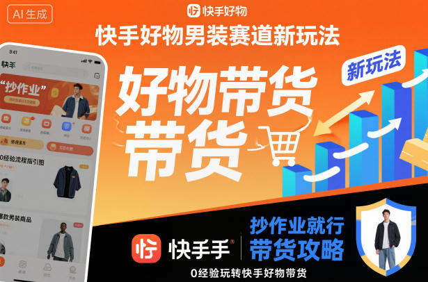 快手好物男裝賽道新玩法，抄作業就行，0經驗玩轉快手好物帶貨 - 嚴選資源大全
