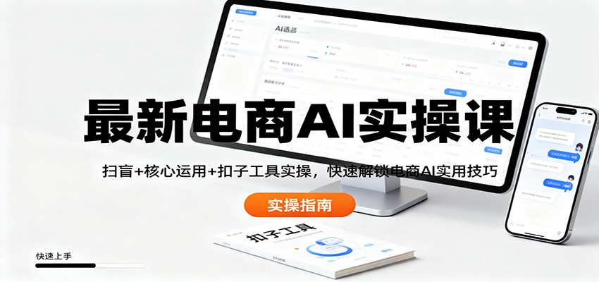 最新電商AI實操課：掃盲+核心運用+扣子工具實操，快速解鎖電商AI實用技巧 - 嚴選資源大全