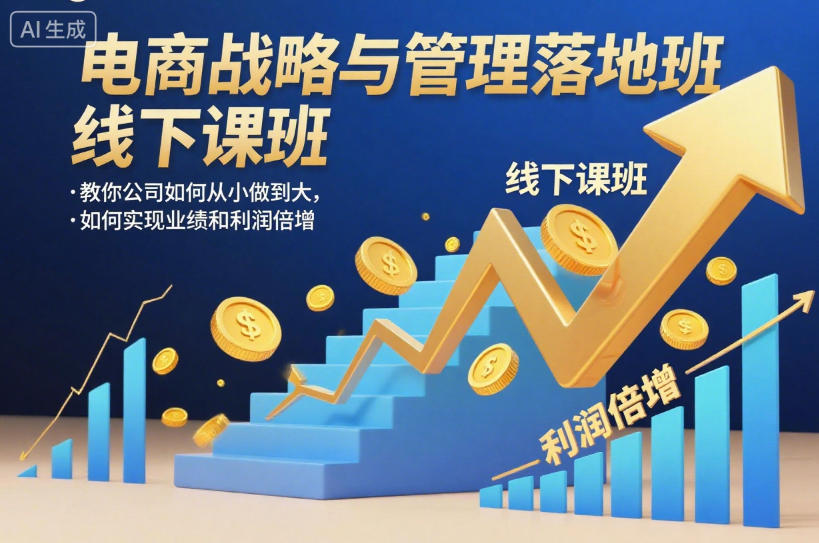 電商戰(zhàn)略與管理落地班線下課,教你公司如何從小做到大,如何實現業(yè)績和利潤倍增【錄音】 - 嚴選資源大全