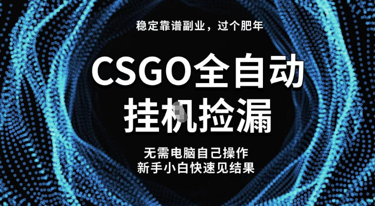 【穩定副業】全球最熱門游戲CSGO全自動撿漏，最新玩法，新手小白日入5張+【揭秘】 - 嚴選資源大全