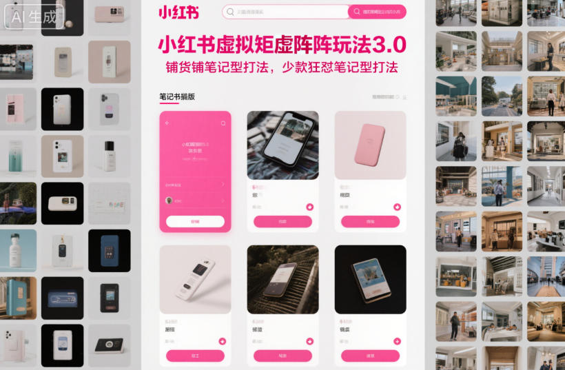 小紅書虛擬矩陣玩法3.0,鋪貨鋪筆記型打法,少款狂懟筆記型打法 - 嚴選資源大全