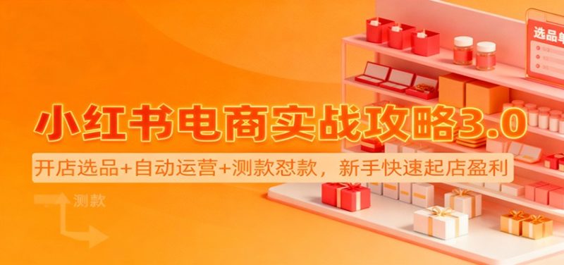 小紅書電商實戰攻略3.0:開店選品+自動運營+測款懟款,新手快速起店盈利 - 嚴選資源大全 - 嚴選資源大全