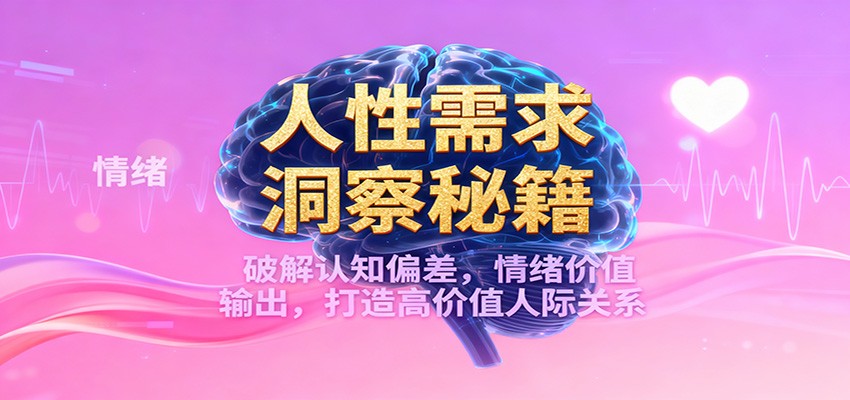 人性需求洞察秘籍，破解認知偏差，情緒價值輸出，打造高價值人際關系 - 嚴選資源大全